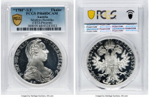Maria Theresa Pair of Certified Proof Restrike Talers 1780-SF PCGS, KM-T1. Restrike - 1853 to present. (1) PR68 Deep Cameo and (1) PR67. HID0980124201...
