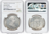 Ferdinand VII 8 Reales 1825 PTS-JL AU Details (Reverse Corrosion) NGC, Potosi mint, KM84. HID09801242017 © 2022 Heritage Auctions | All Rights Reserve...