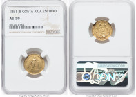 Republic gold Escudo 1851-JB AU50 NGC, San Jose mint, KM98. HID09801242017 © 2022 Heritage Auctions | All Rights Reserved