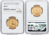 Republic gold 20 Colones 1899 MS63 NGC, KM141. HID09801242017 © 2022 Heritage Auctions | All Rights Reserved
