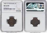 Christian IX 2 Ore 1889 (h)-CS MS62 Brown NGC, Copenhagen mint, KM793.1. HID09801242017 © 2022 Heritage Auctions | All Rights Reserved
