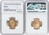 Christian IX gold 20 Kroner 1900 (h)-VBP MS63 NGC, Copenhagen mint, KM791.2, Fr-295. HID09801242017 © 2022 Heritage Auctions | All Rights Reserved
