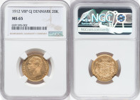Frederick VIII gold 20 Kroner 1912 (h)-VBP MS65 NGC, Copenhagen mint, KM810, Fr-297. HID09801242017 © 2022 Heritage Auctions | All Rights Reserved