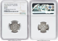 Carolingian. Raoul Denier ND (923-936) AU55 NGC, Orleans mint, M&G-1598. 1.34gm. Sold with Jean Elsen tag. From the Historical Scholar Collection HID0...