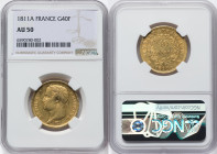 Napoleon gold 40 Francs 1811-A AU50 NGC, Paris mint, KM696.1, Fr-505. HID09801242017 © 2022 Heritage Auctions | All Rights Reserved