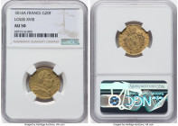 Louis XVIII gold 20 Francs 1814-A AU50 NGC, Paris mint, KM706.1, Fr-525. HID09801242017 © 2022 Heritage Auctions | All Rights Reserved