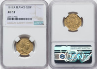 Louis XVIII gold 20 Francs 1817-A AU53 NGC, Paris mint, KM712.1, Fr-538. HID09801242017 © 2022 Heritage Auctions | All Rights Reserved