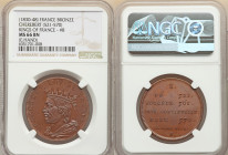 Louis Philippe I bronze "Kings of France - Cherebert (521-570)" Medal ND (1830-1848) MS66 Brown NGC, Paris mint. Edge: Hand. By Caque. Crowned bust le...