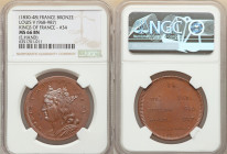 Louis Philippe I bronze "Kings of France - Louis V (968-987)" Medal ND (1830-1848) MS66 Brown NGC, Paris mint. Edge: Hand. By Caque. Crowned bust left...