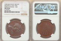 Louis Philippe I bronze "Kings of France - Philippe III (1245-1285)" Medal ND (1830-1848) MS65 Brown NGC, Paris mint. Edge: Hand. By Caque. Capped bus...