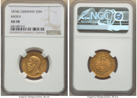Baden. Friedrich I gold 20 Mark 1874-G AU58 NGC, Karlsruhe mint, KM262, J-187. HID09801242017 © 2022 Heritage Auctions | All Rights Reserved