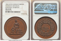 Prussia. Friedrich Wilhelm IV bronze "Berlin Exhibition" Medal 1844-Dated MS63 Brown NGC, Wurzbach-685. 45mm. ERINNERUNG AN DIE AUSSTELLUNG DEUTCHER G...