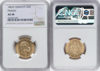 Prussia. Wilhelm I gold 20 Mark 1883-A AU58 NGC, Berlin mint, KM505. HID09801242017 © 2022 Heritage Auctions | All Rights Reserved