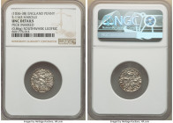 Kings of All England. Harold I (1035-1040) Penny ND (1036-1038) UNC Details (Peck Marked) NGC, Southwark mint, Leofric as moneyer, Jewel Cross type, S...