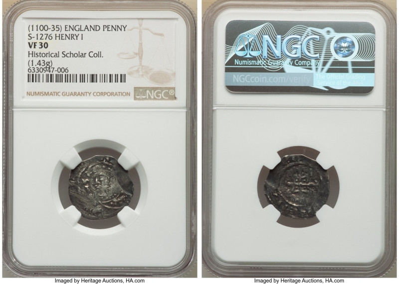 Henry I (1100-1135) Penny ND (1125-1135) VF30 NGC, London mint, Quadrilateral on...