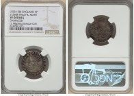 Philip II of Spain & Mary Groat ND (1554-1558) VF Details (Damaged) NGC, Tower mint, Lis mm, S-2508. 1.94gm. From the Historical Scholar Collection HI...