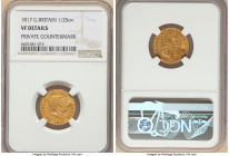 George III gold 1/2 Sovereign 1817 VF Details (Private Countermark) NGC, KM673, S-3786. HID09801242017 © 2022 Heritage Auctions | All Rights Reserved