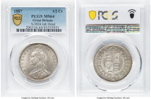 Victoria 1/2 Crown 1887 MS64 PCGS, KM764, S-3924. Jubilee head. HID09801242017 © 2022 Heritage Auctions | All Rights Reserved