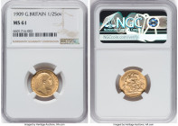 Edward VII gold 1/2 Sovereign 1909 MS61 NGC, KM804, S-3974B. HID09801242017 © 2022 Heritage Auctions | All Rights Reserved