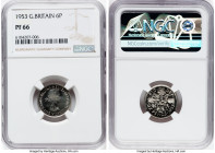 Elizabeth II Proof 6 Pence 1953 PR66 NGC, KM889, S-4141. HID09801242017 © 2022 Heritage Auctions | All Rights Reserved