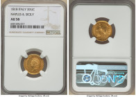 Naples & Sicily. Ferdinand I gold 3 Ducati 1818 AU58 NGC, Naples mint, KM286, Fr-857. HID09801242017 © 2022 Heritage Auctions | All Rights Reserved