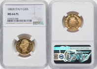 Umberto I gold 20 Lire 1882-R MS64 Prooflike NGC, Rome mint, KM21, Fr-21. HID09801242017 © 2022 Heritage Auctions | All Rights Reserved