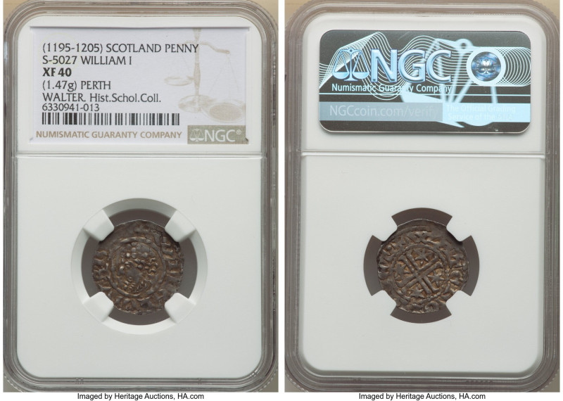 William I, the Lion (1165-1214) Penny ND (1195-1205) XF40 NGC, Perth mint, Walte...