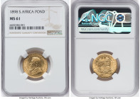 Republic gold Pond 1898 MS61 NGC, Pretoria mint, KM10.2, Hern-Z51. HID09801242017 © 2022 Heritage Auctions | All Rights Reserved