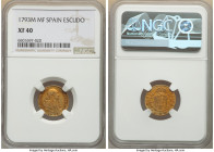 Charles IV gold Escudo 1793 M-MF XF40 NGC, Madrid mint, KM434, Fr-298. HID09801242017 © 2022 Heritage Auctions | All Rights Reserved