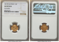 Ferdinand VII gold 1/2 Escudo 1817 M-GJ AU Details (Cleaned) NGC, Madrid mint, KM492, Fr-318. HID09801242017 © 2022 Heritage Auctions | All Rights Res...