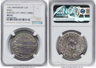 Basel. Canton 1/2 Taler 1741 MS62 NGC, KM147. 35mm. 13,40gm. Basilisk facing right (not left as stated on holder), holding small oval arms of Basel at...