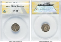 Confederation Mint Error - Partial Brockage 5 Rappen 1874-B VF35 ANACS, Bern mint, KM5. HID09801242017 © 2022 Heritage Auctions | All Rights Reserved