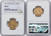 Republic gold 20 Bolivares 1912 MS64 NGC, Paris mint, KM-Y32, Fr-5c. HID09801242017 © 2022 Heritage Auctions | All Rights Reserved