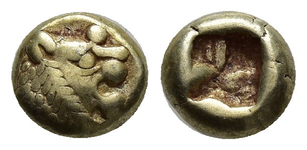 LYDIAN KINGDOM. Alyattes or Walwet (ca. 610-546 BC). EL 1/12 stater or hemihecte...