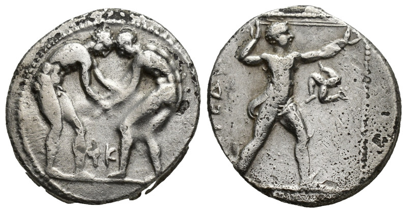 PAMPHYLIA, Aspendos. Circa 380/75-330/25 BC. AR Stater (22mm, 10.41 g). Two wres...