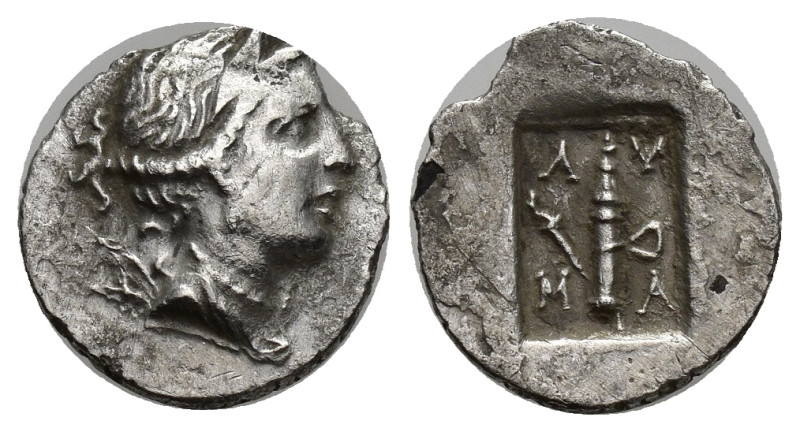 Lykian League, Masikytes AR Quarter Drachm. (13mm, 0.81 g) Circa 27-10 BC. Diade...