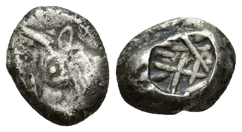 LYCIA, Uncertain. Circa 520-470/60 BC. AR Third Stater (11mm, 2.88 g). Predynast...