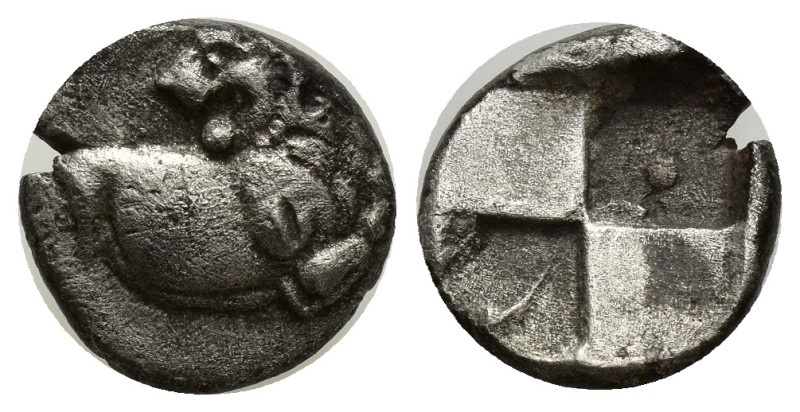 THRACE, Chersonesos (ca 386-338 BC) AR Hemidrachm (12mm, 2.00 g) Forepart of lio...