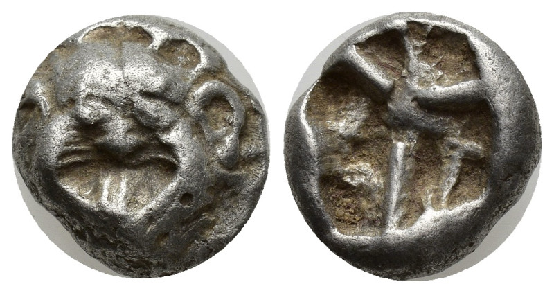 MYSIA. Parion. 5th century BC. Drachm (Silver, 13mm, 3.95 g). Facing gorgoneion ...