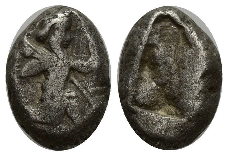 ACHAEMENID PERSIA. Ca. 5th century BC. AR siglos (16mm, 5.35 g). Fine. Sardes. P...