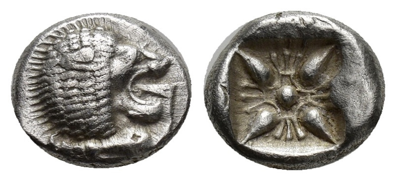 IONIA. Miletus. Ca. late 6th-5th centuries BC. AR 1/12 stater or obol (10mm, 1.3...