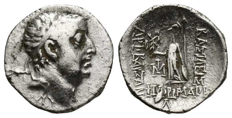 KINGS OF CAPPADOCIA. Ariobarzanes I Philoromaios (96-63 BC). Drachm. (17mm, 3.80...