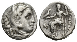Macedonian Kingdom. Alexander III the Great. 336-323 B.C. AR drachm (16mm, 3.95 g). Kolophon mint, Struck under Antigonos I Monophthalmos, ca. 310-301...