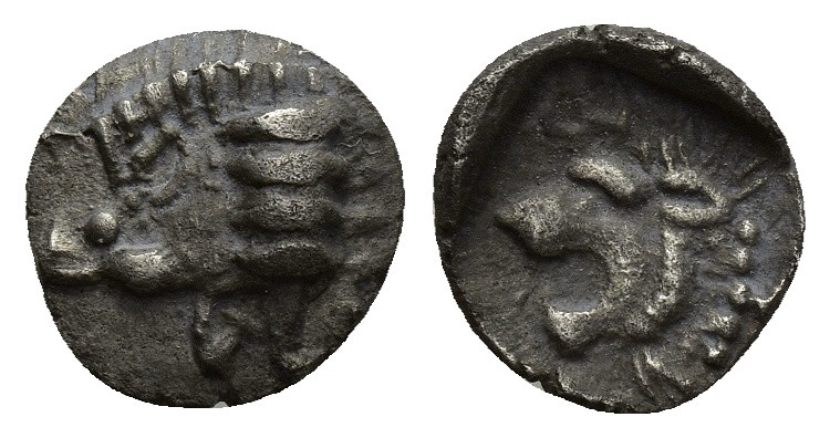 Mysia. Kyzikos circa 450-400 BC. Obol AR (9mm, 0.57 g). Forepart of boar left, t...