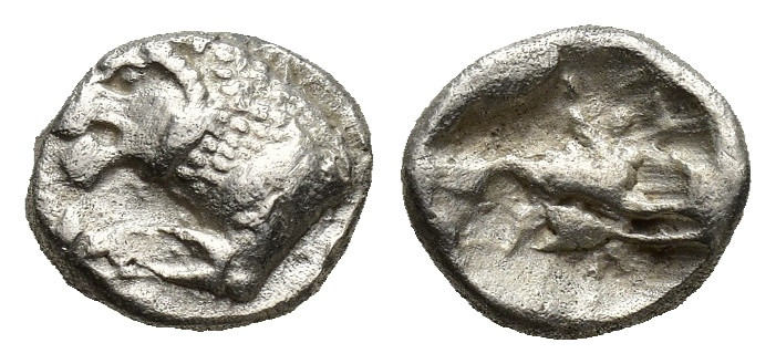 CARIA, Mylasa(?). Circa 520-490 BC. AR Obol(?) (8mm, 0.86 g). Persic standard(?)...