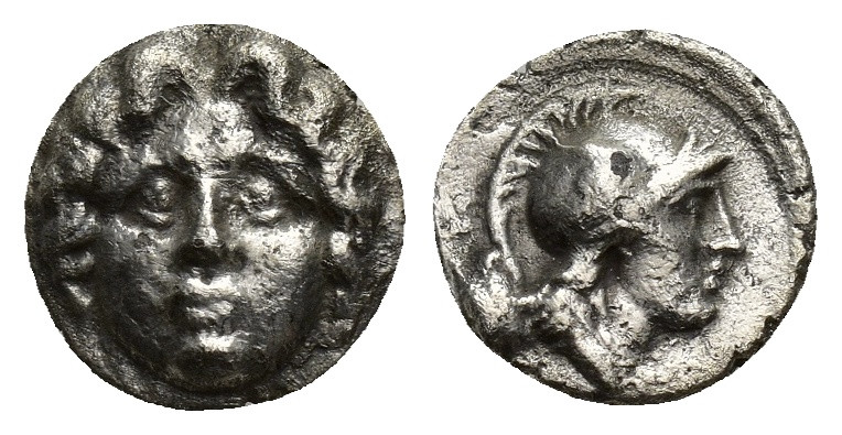 Pisidia, Selge. 3rd-2nd Century B.C. AR trihemiobol (9.6mm, 0.85 g). Gorgoneion ...