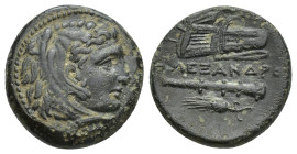 KINGS of MACEDON. Philip III Arrhidaios. 323-317 BC. Æ Unit (17mm, 5.39 g). With the name and types of Alexander III ‘the Great’. Miletos mint. Struck...