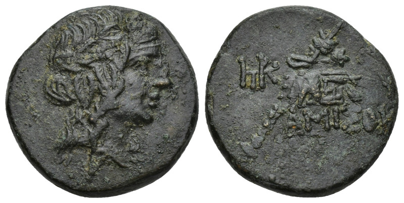 PONTOS. Amisos. Circa 85-65 BC. Æ (21mm, 7.78 g). Wreathed head of Dionysos righ...