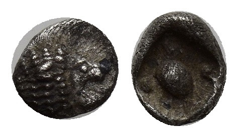 CARIA. Mylasa. (Circa 420-390 BC). AR Tetartemorion. (6mm, 0.25 g) Obv: Head of ...