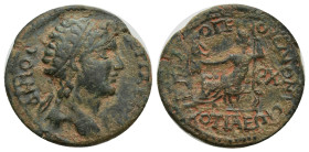 Phrygia, Cotiaeum. Civic Issue. Time of Gallienus, A.D. 254-268. Æ (23mm, 6.92 g). Diogenos, son of Dionysios, archon. ΔHMOC KOTIAEΩN, unbearded, diad...